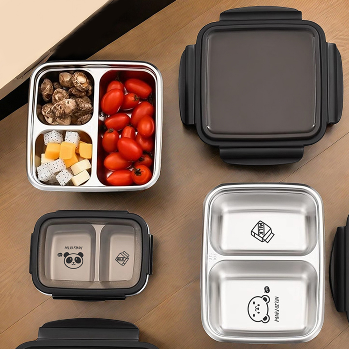 Food Xxl - WORTHBUY 2/3 roosters 304 roestvrijstalen lunchbox