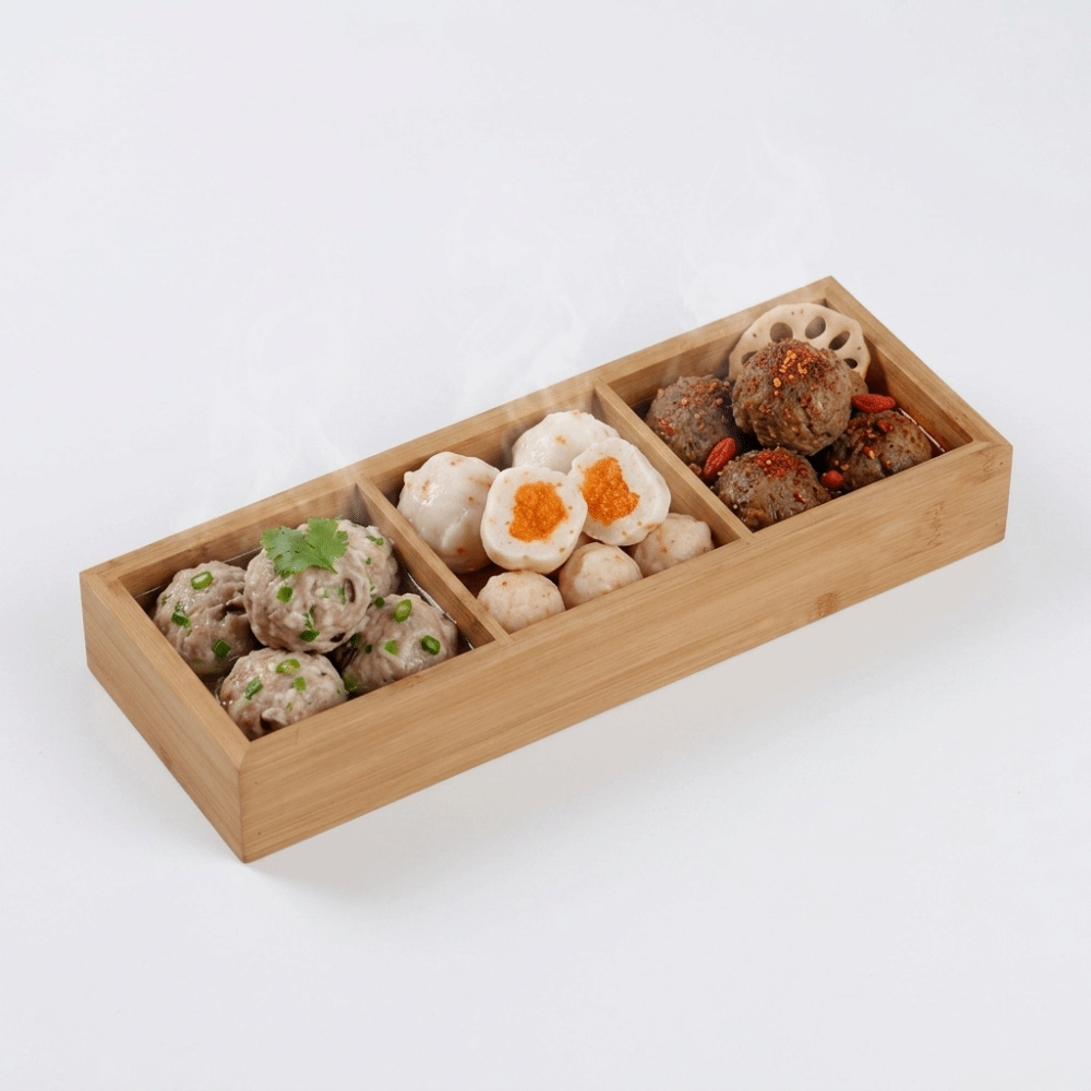Food Snacks Options - Bamboe serveerschaal, apart, braamvrij, snack schaal