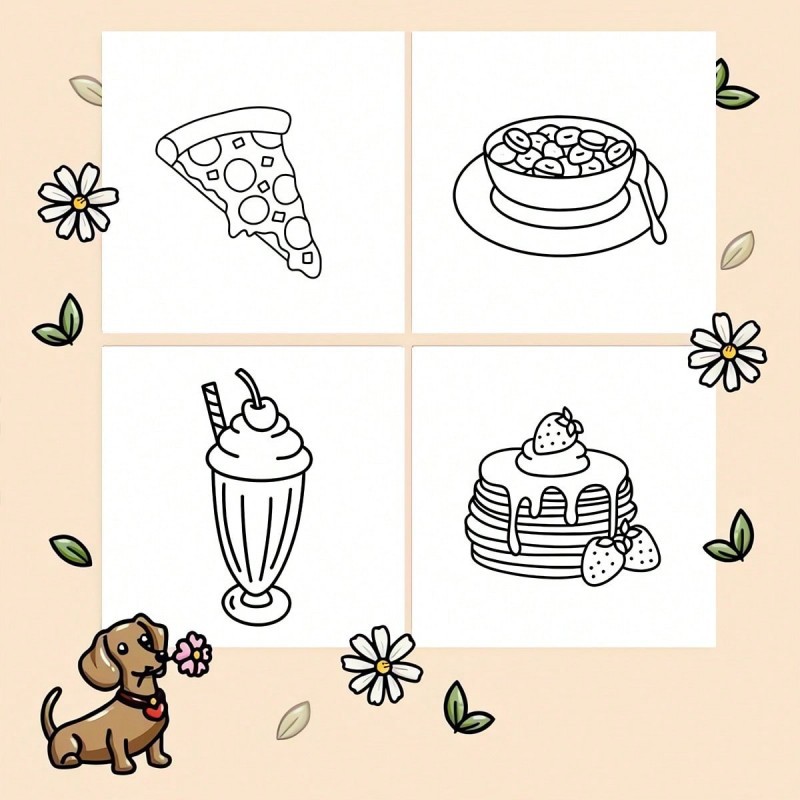 Nieuw kleurboek met voedsel- e - Food Snacks Coloring Book recensie en prijs