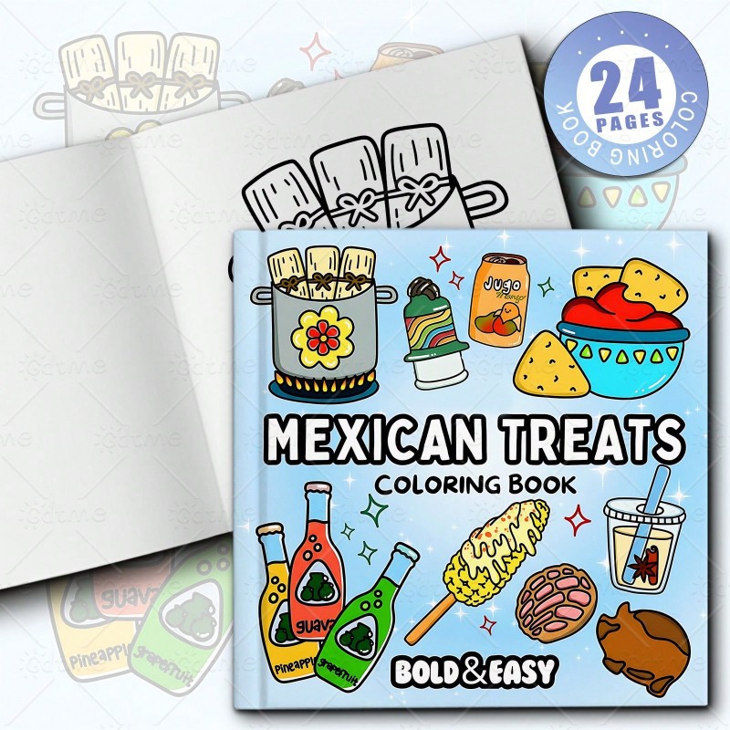 Bold Easy Mexican Treats Kleur - Food Y Snacks Coloring Book recensie en prijs