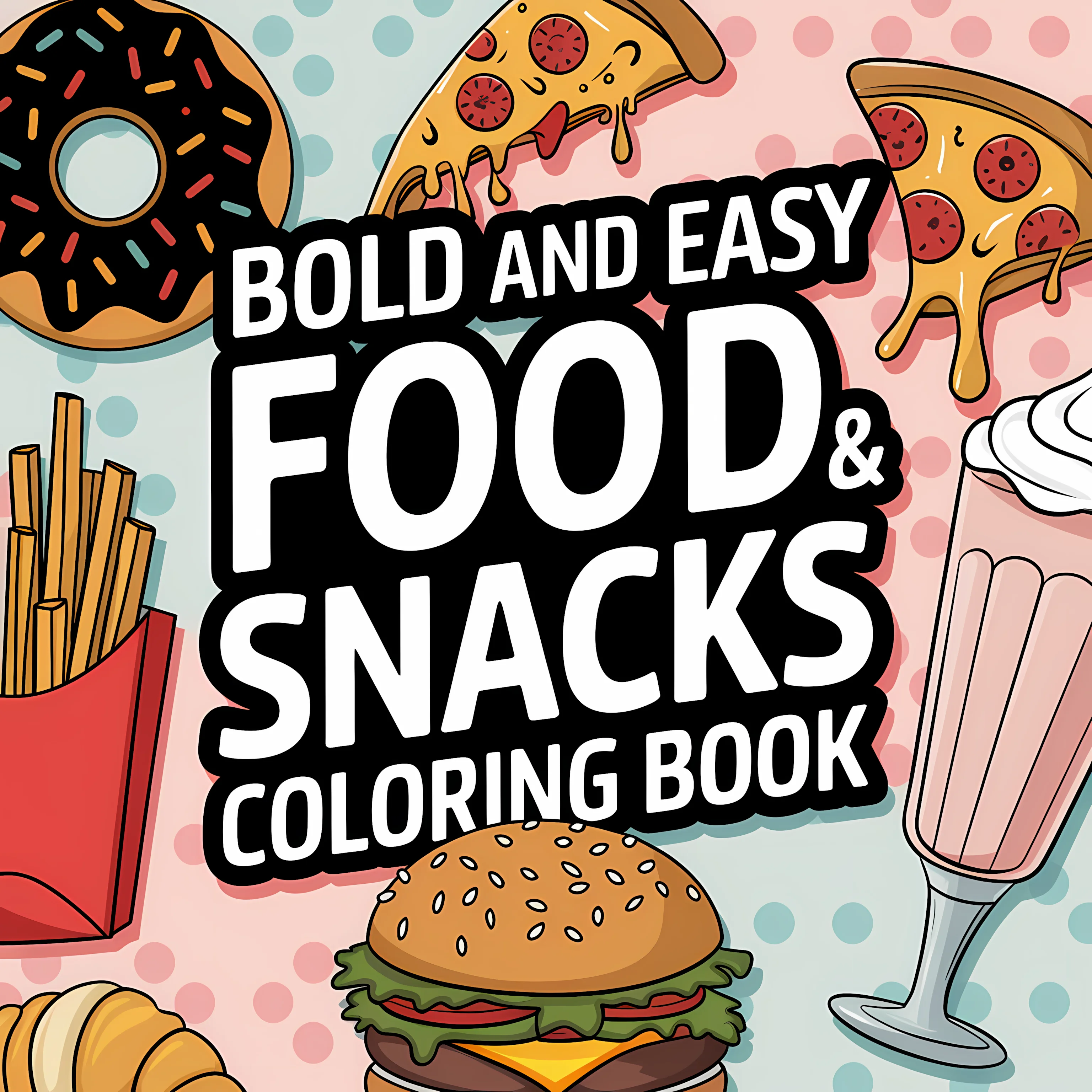Easy Food and Snacks kleurboek - Food Snacks Coloring Book recensie en prijs