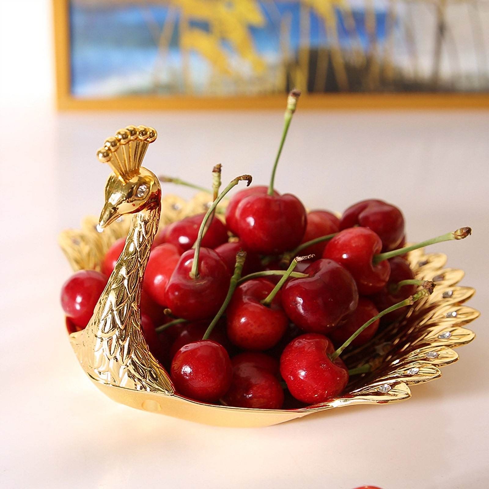 1 stuks gouden fruitschaal van - Food Snacks Options recensie en prijs