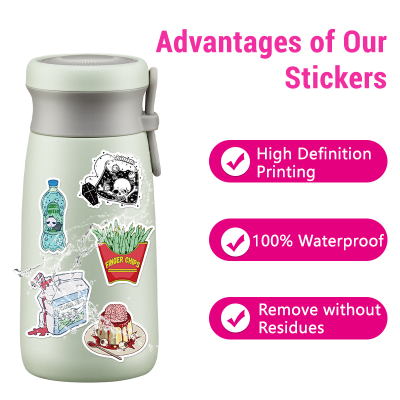 50 STKS Zombie Voedselstickers - Zombie Snacks recensie en prijs
