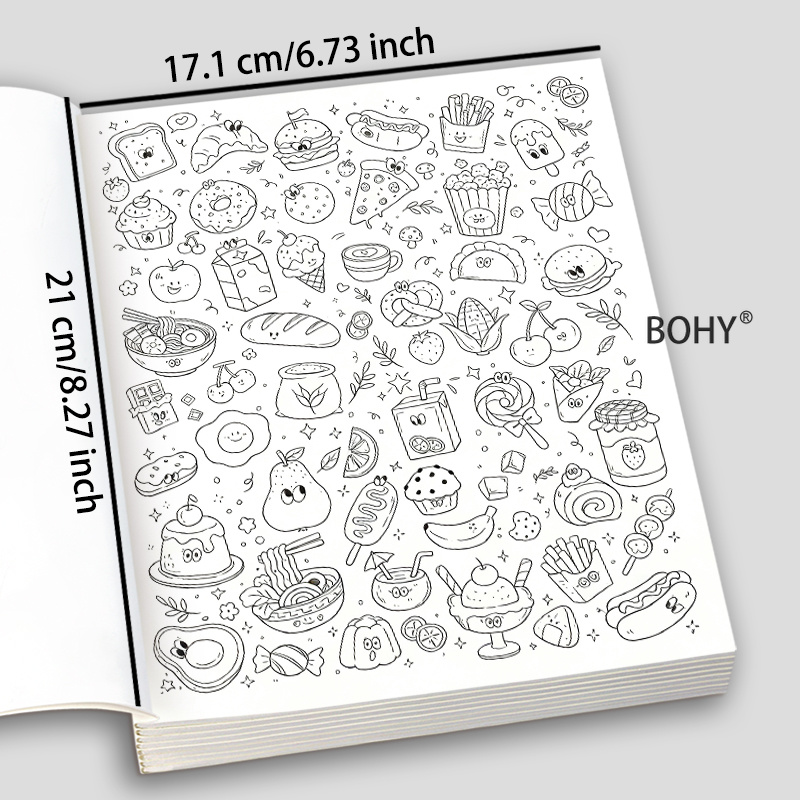 Een decompressie- en kleurboek - Food Y Snacks Coloring Book recensie en prijs