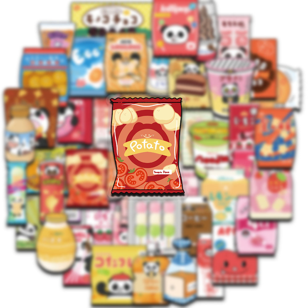 50 stuks voedselstickers voor  - Food Snacks For Party recensie en prijs